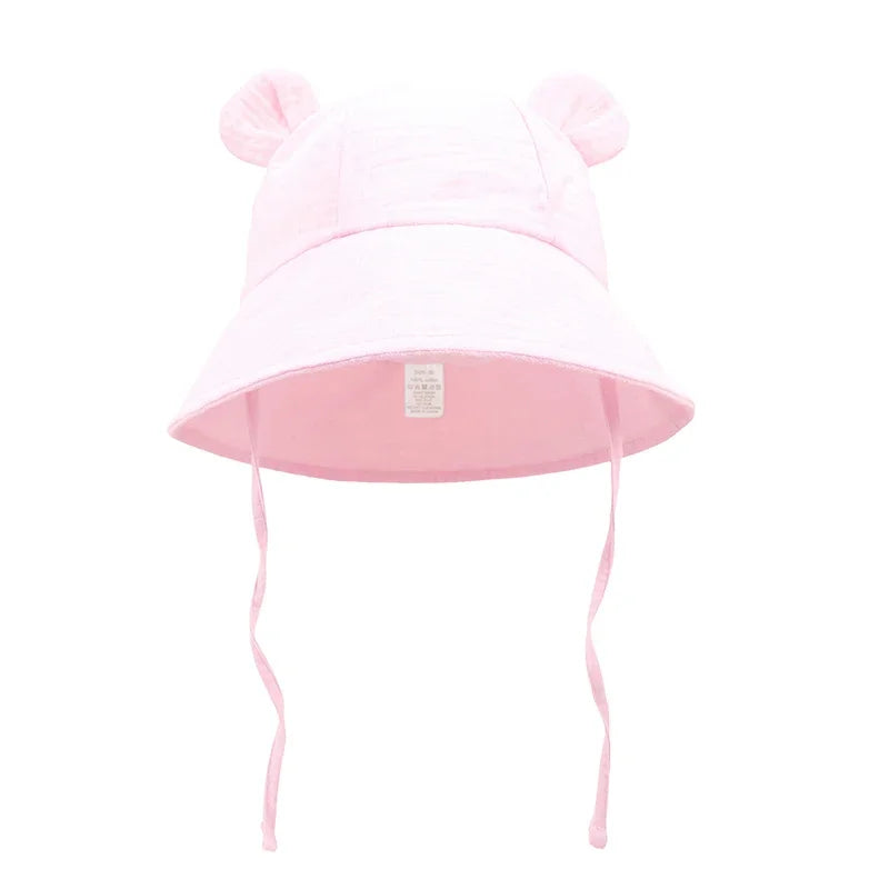 Muslin Baby Sun Hat for Toddlers | 100% Cotton Cartoon Kids Cap