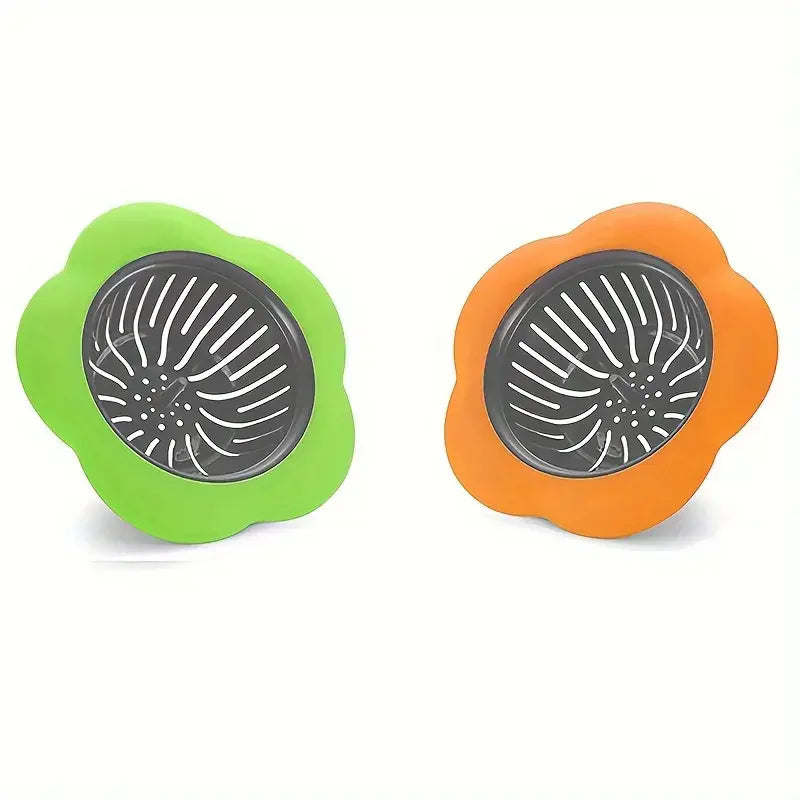 2PCS Silicone Kitchen Sink Strainer Anti-Clog Drain Filter Net Stopper for 4.5 Inch Drains