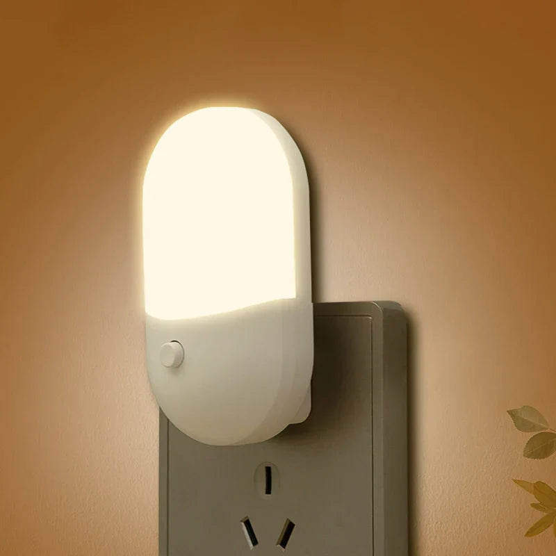 Mini Plug-In Night Light | LED Eye Protection for Bedside Baby Feeding