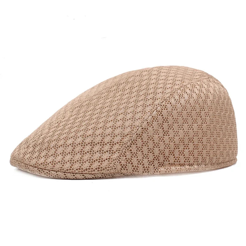 Summer Mesh Beret Hat | Unisex Newsboy Flat Cap for Casual Wear