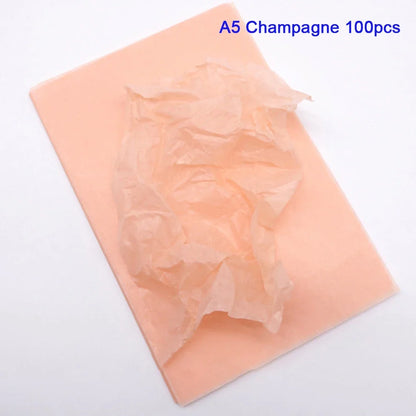 100 Sheets Multicolor Tissue Paper for Gift Wrapping | Bulk A4/A5 Translucent Craft Paper