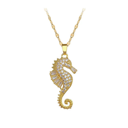 Seahorse Pendant Necklace | Light Luxury Niche Jewelry for Women