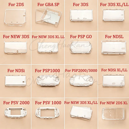 Hard Shell Crystal Case | Universal Protective Cover for Nintendo and Sony Handhelds