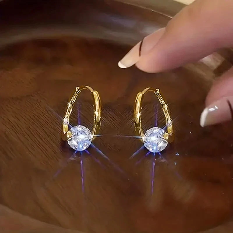 Geometric Metal Hoop Earrings for Women | Trendy Fashion Jewelry Set