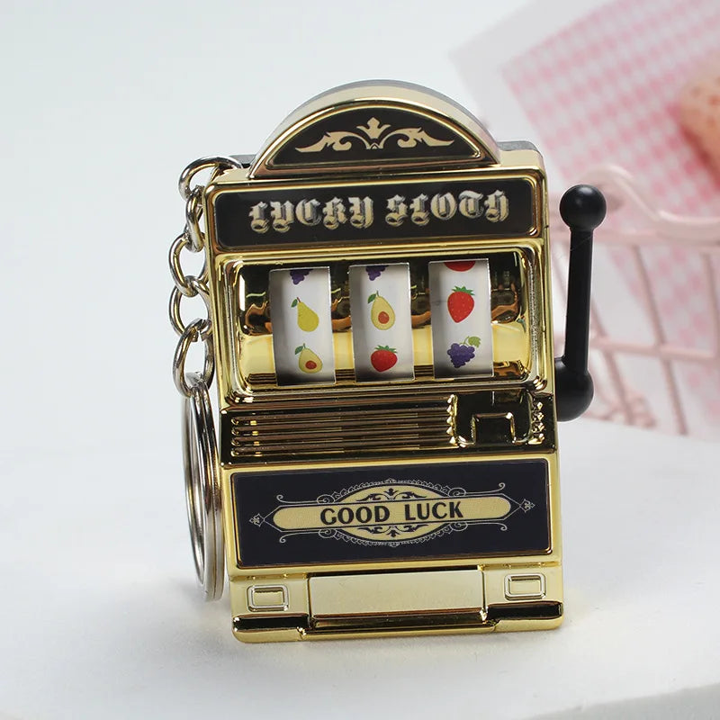 Fruit Slot Machine Keychain | Lucky Charm Bag Pendant for Adults
