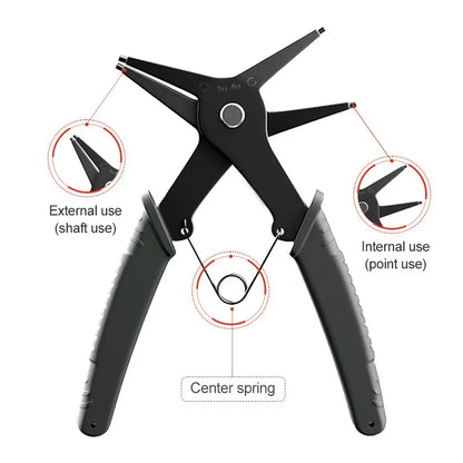 2 in 1 Snap Ring Pliers | Internal External Retaining Ring Pincer Tool