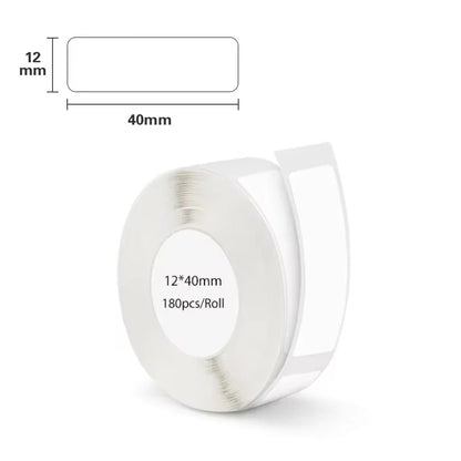 White Gap Label Paper for Phomemo D30 Q30 | Waterproof Thermal Sticker Roll