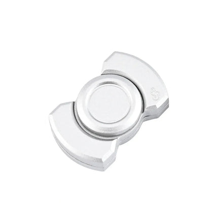 Stainless Steel 3 in 1 Fidget Spinner and Slider Combo | Click Button Metal Toy for Adult Stress Relief