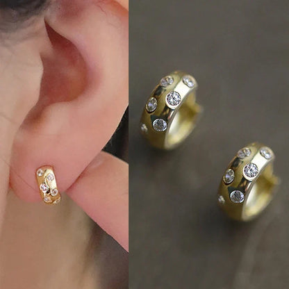 Geometric Metal Hoop Earrings for Women | Trendy Fashion Jewelry Set