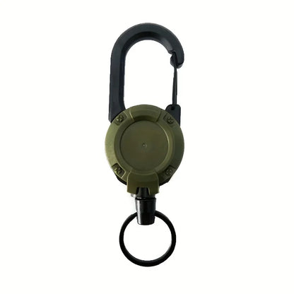 1/2/4pcs Extendable Retractable Holders Keychain Badge Reels Heavy Duty Clip With Carabiner Key Chain For Men Outdoor Bags