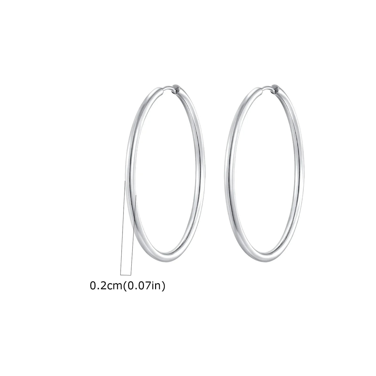1Pair Round Hoop Earrings for Women Men | Gold Plated Stainless Steel Hypoallergenic Piercing Jewelry
