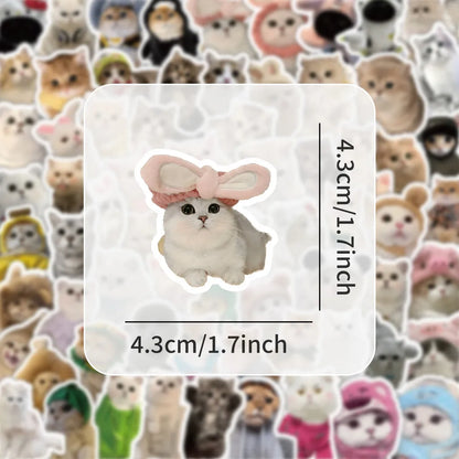 103 Pcs Cute Cat Stickers | Adorable Decor for Journals, Phones, Water Bottles & DIY Crafts