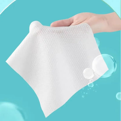 Disposable Face Towels 100 PCS | Soft Dry Makeup Remover Wipes for Car & Skincare