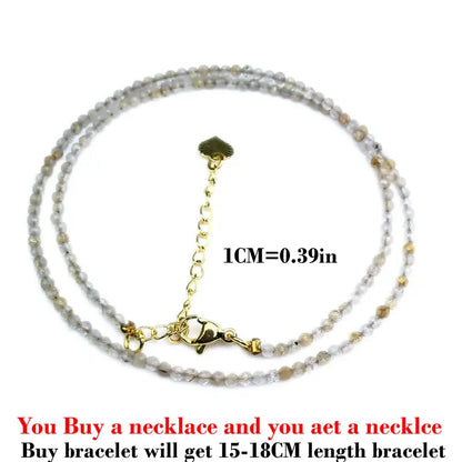 Fashion Faceted 2mm Beads Necklace | Mini Natural Stone Amethyst Quartz Agate Choker