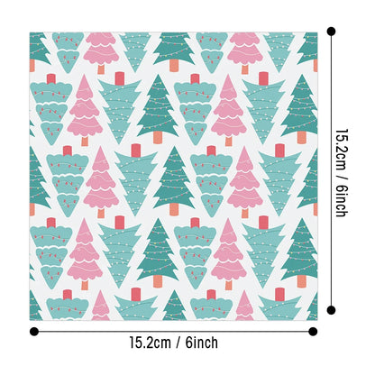12pcs Retro Christmas Scrapbook Paper | Christmas Tree Design Single Sided DIY Craft Paper for Journal Card Making Gift Decoration