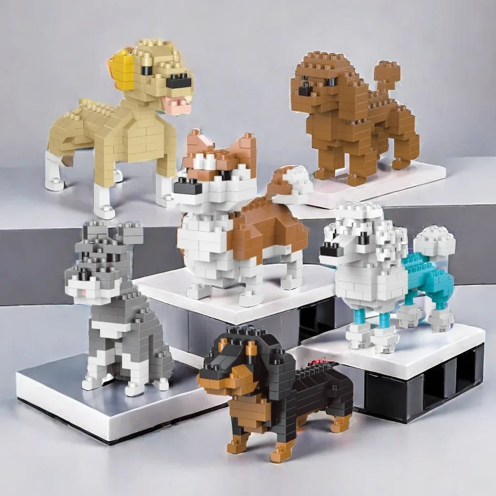 Mini Dachshund Dog Building Blocks Toy for Adults and Kids: Detailed and Lifelike Design,  Fun and Educational Construction Set