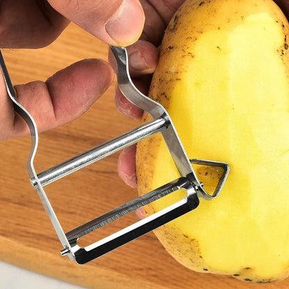 Stainless Steel Peeler | 2-in-1 Kitchen Fruit and Vegetable Slicer