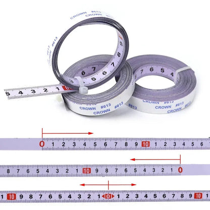 Miter Track Tape Measure | Self Adhesive Metric Steel Ruler for T-Track Miter Saw