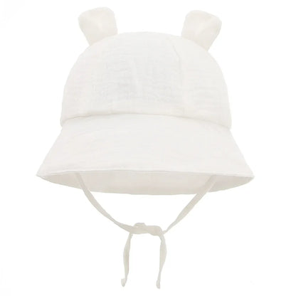 Muslin Baby Sun Hat for Newborn | Cotton Bucket Hat for Infant Summer