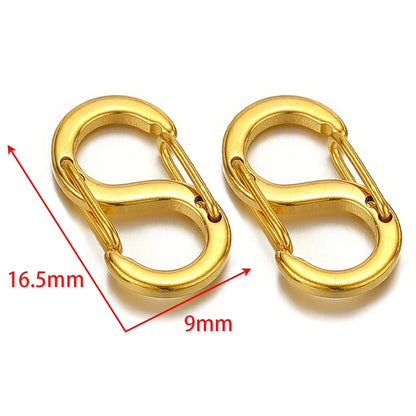 5pcs Stainless Steel Chic Letter S Buckle Clasps | 18k Gold Spring Lobster Hooks for DIY Jewelry Making