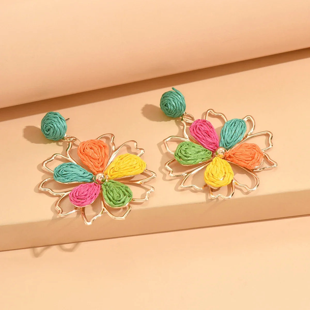 Bohemian Flower Drop Earrings | Handmade Summer Jewelry for Women