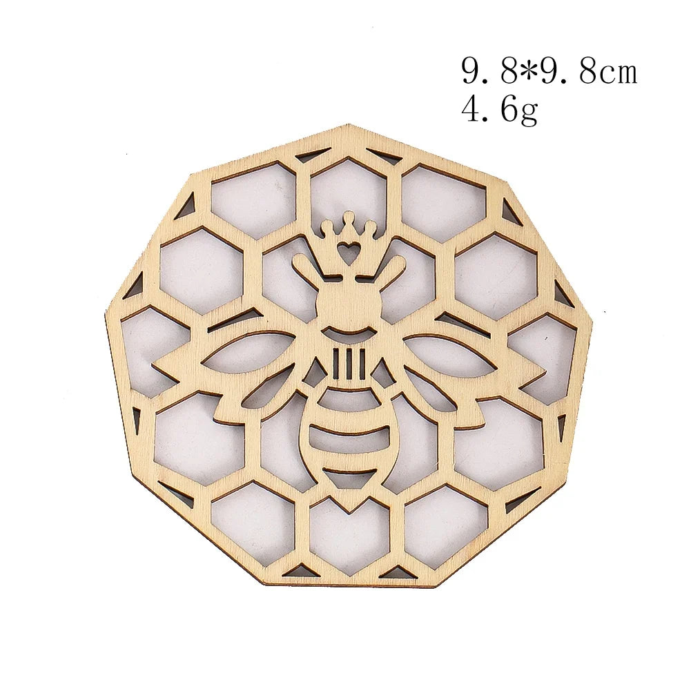 Wooden Sacred Geometry Wall Hanging | Rustic Yoga Meditation Decor