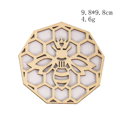 Wooden Sacred Geometry Wall Hanging | Rustic Yoga Meditation Decor