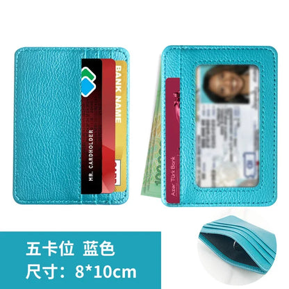 Thin PU Leather Mini Wallet | Slim Credit Card Holder for Men
