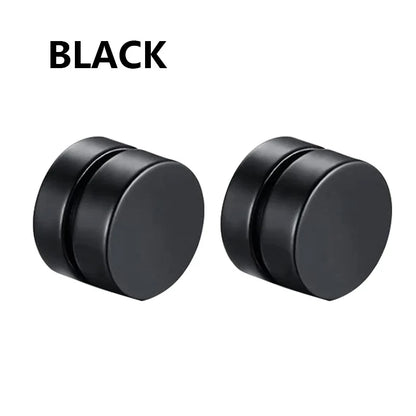 6mm/8mm/10mm/12mm Strong Magnetic Non Piercing Ear Clip | Round Circle Mens Stud Earrings