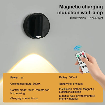 Magnetic USB Rechargeable LED Wall Light | Dimmable Touch Switch Reading Lamp