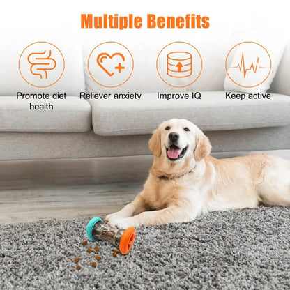 Interactive Dumbbell Food Dispensing Puzzle Toy – Durable Treat Ball for Dogs & Cats