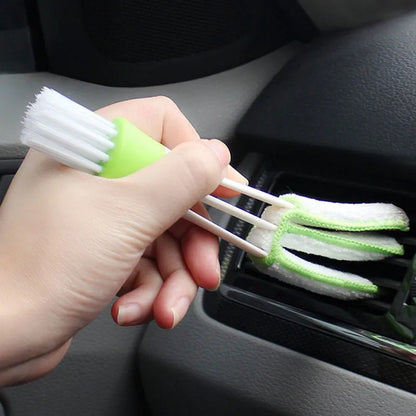 2-in-1 Car Air Vent Cleaning Brush | Multi-Purpose Interior Dust Tool