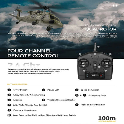 WLtoys K170 RC Helicopter 2.4G 6-Aixs Gyroscope 4CH Altitude Hold Optical Flow Remote Control Helicopter Toys for Children