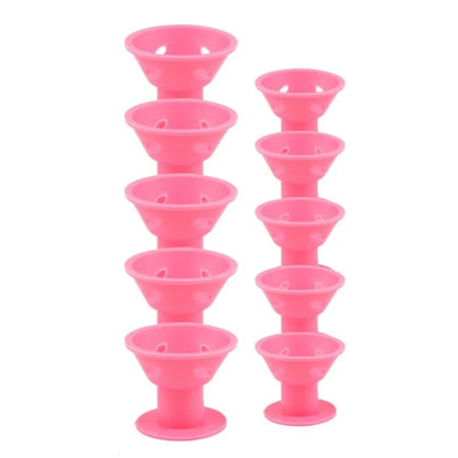 10pcs Heatless Hair Curlers Set | Soft Silicone No Heat Hair Rollers for Sleeping