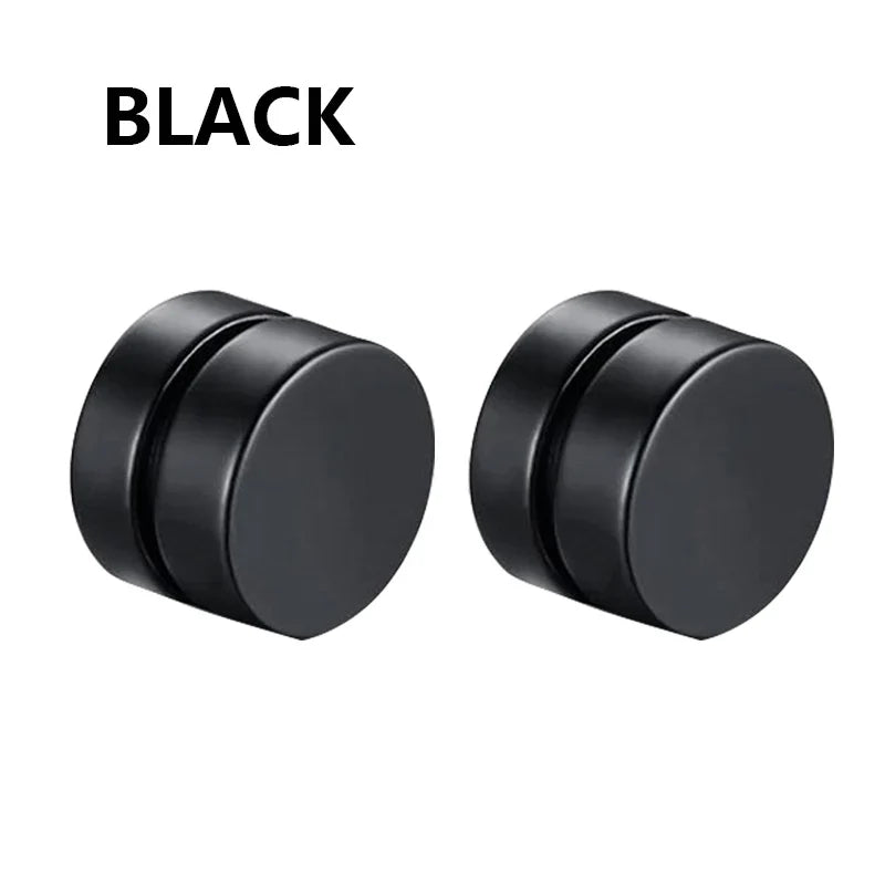 Gothic Hoop Earrings for Men and Women | Stainless Steel Clip-On Ear Cuffs