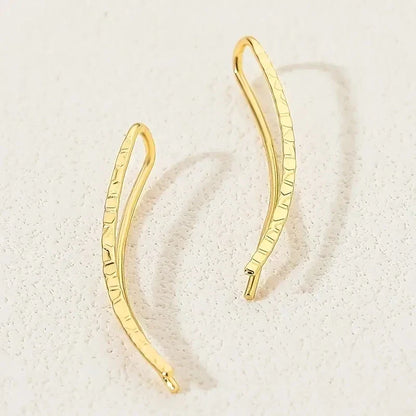 Huitan Minimalist Hook Earrings for Women | Simple Stylish Drop Earrings