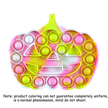 Silicone Rubber Anti Anxiety Stress Relief Push Pop Bubble Rainbow Pumpkin Ghost Fidget Toys Squeeze The Toy for Kids Adults