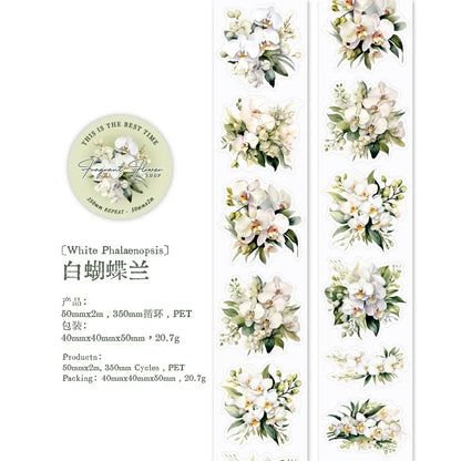 Journal GO Flower Washi Tape Set | Fragrant Scrapbooking Decorative Tape