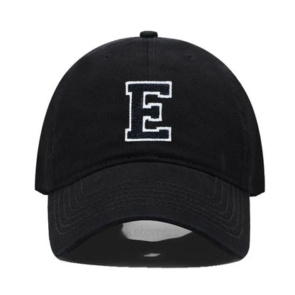 Initial Letter Embroidery Baseball Cap for Casual Sport Style