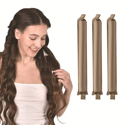 Satin Heatless Curling Rod Headband | No Heat Hair Curlers for Overnight Soft Curls