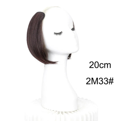 20/30cm Synthetic Straight Hair Extension with 4 Clips | V-Shaped Half Head Invisible Hairpiece