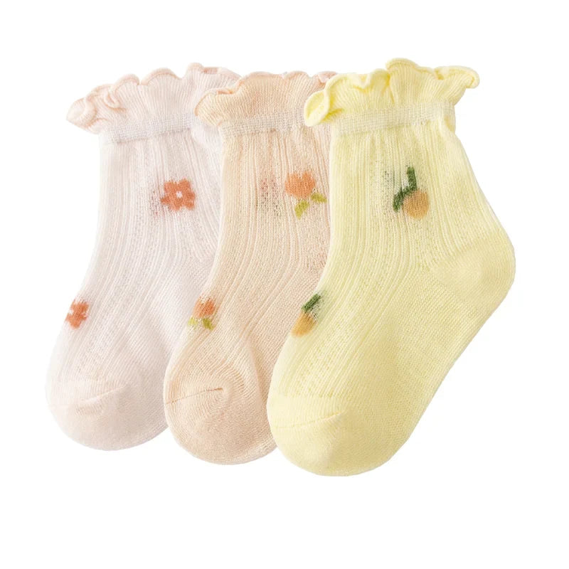 3Pair/lot New Newborn Baby Socks Summer Thin Casual Kids' Baby