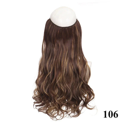 Fish line hair extension piece | 40cm 50cm 60cm straight and curly daily wear for women