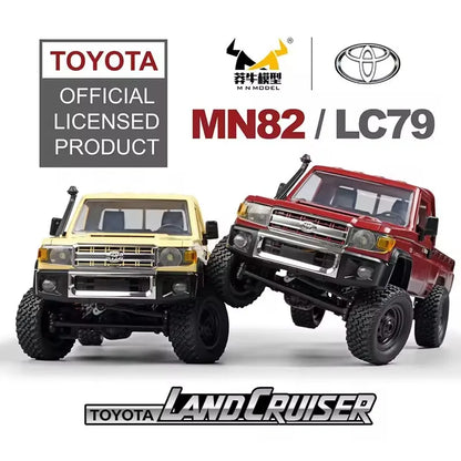MN82 1:12 Retro Rc Car With LED Lights Full-scale Simulation LC79 Professional 4WD Remote Control Pickup RC Truck Model Toys