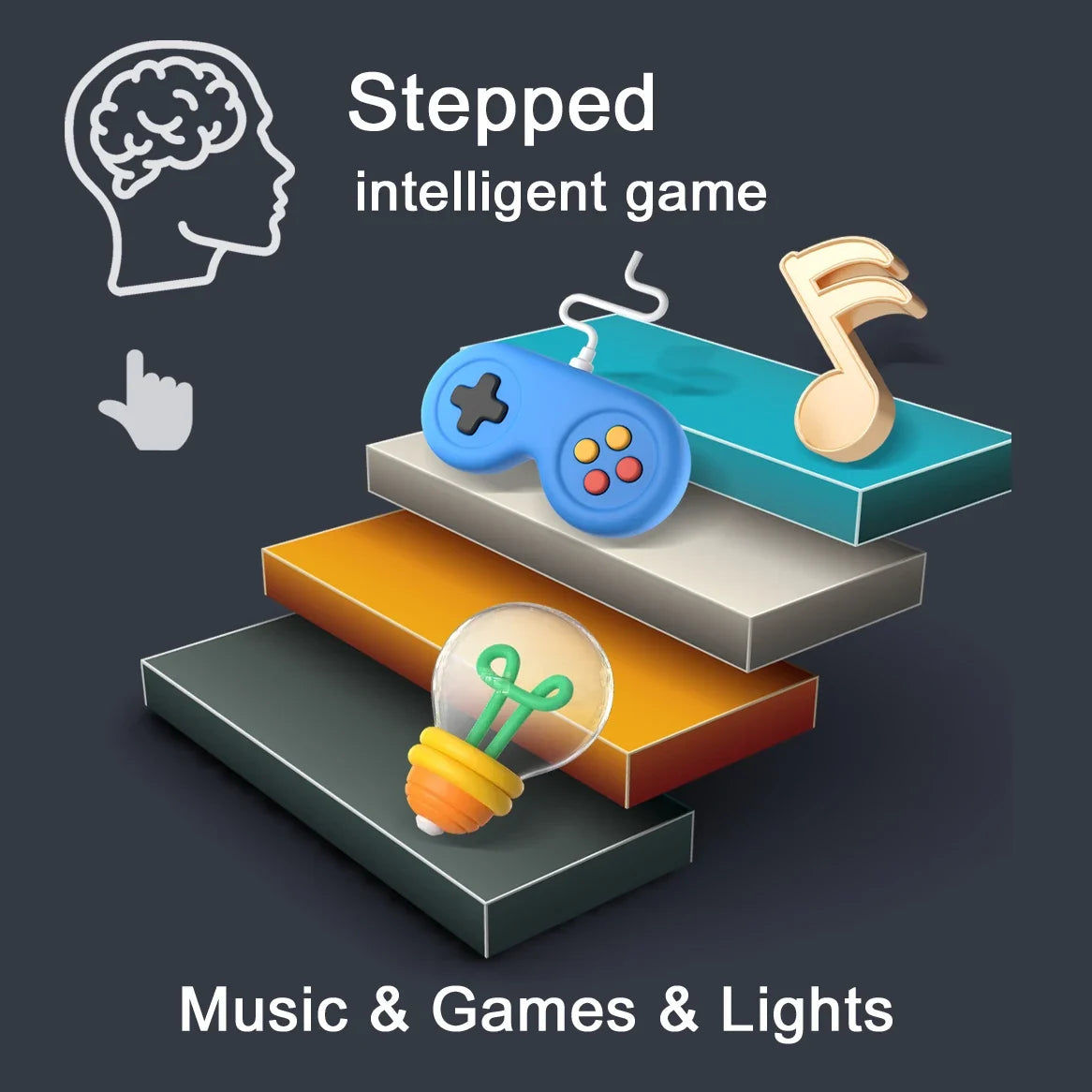 Decompress game consoles Defusing music exercise reflexes Press music children puzzle music pass brain thinking training toys