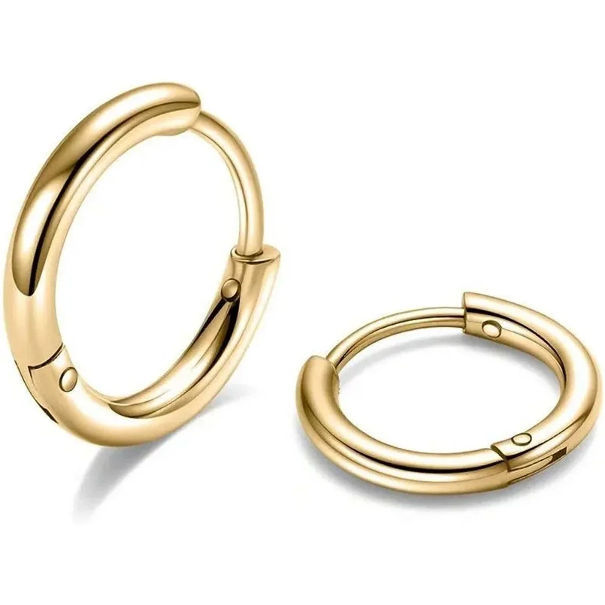316L Stainless Steel Huggie Hoop Earrings | Hypoallergenic Cartilage Piercing Jewelry for Men and Women