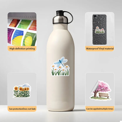 Spring Graffiti Sticker Set | Waterproof Decals for Cups, Laptops & Notebooks