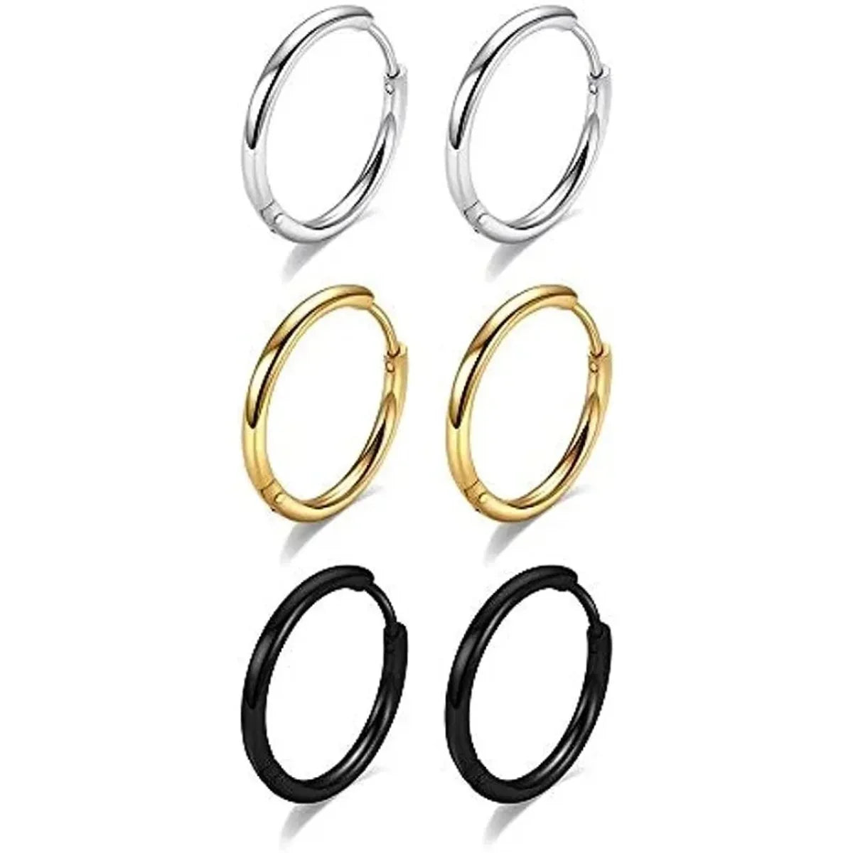 316L Stainless Steel Huggie Hoop Earrings | Hypoallergenic Cartilage Piercing Jewelry for Men and Women