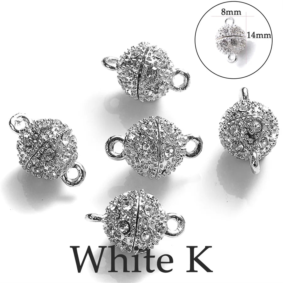 Heart Round Magnetic Clasps Set | DIY Jewelry Connector Charms