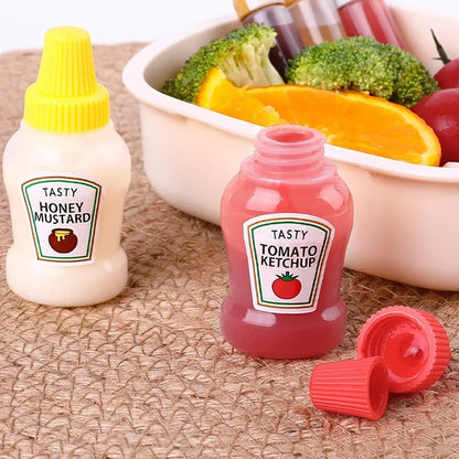 Mini Sauce Bottle Set | Portable Ketchup and Dressing Containers for Bento